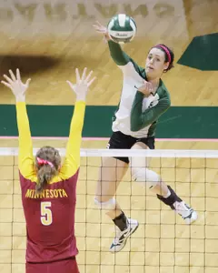 Junior Becca Zlabis was tied with a team-high 10 kills against Bowling Green.