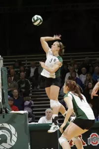 Red-shirt junior Jenilee Rathje was named MSU Showcase MVP after tallying 20 kills with a .424 attack percentage.