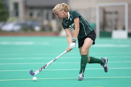 Sabine van den Assem scored twice in the second half for MSU.