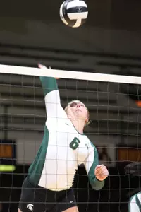 Sophomore Amy Dentlinger had a career match against Eastern Illinois this afternoon.