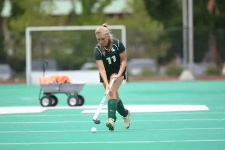 Senior Joelle van Ierland and the rest of the Spartans travel to Kent, Ohio this weekend to face Kent State and Boston University.