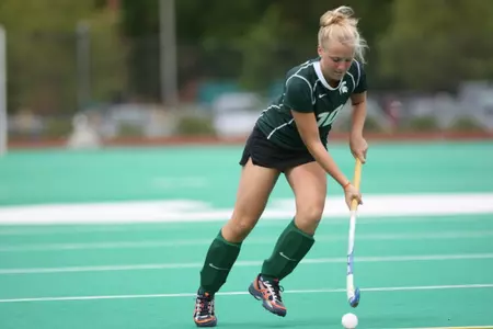 Senior Jantine Steinmetz tallied one goal and three assists in the Spartan's 6-1 victory over BU.