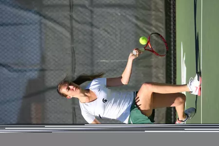 Freshman Marina Bohrer posted two single victories today.