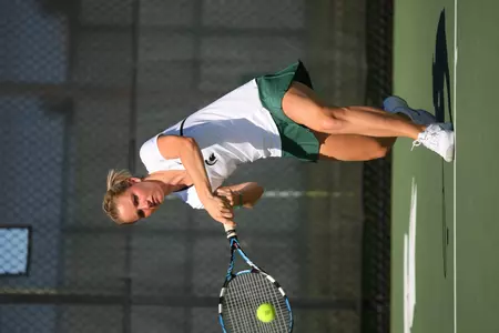 Senior Whitney Wilson recorded a singles victory in the last day of the Spartan Invitational.