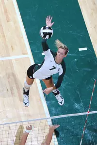 Senior Megan Schatzle recorded a career-high 22 kills in MSU's match against No. 4 Hawaii on Friday night.