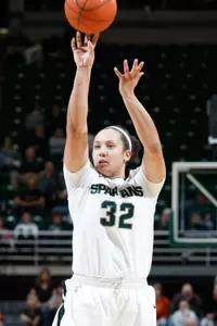 Senior Kalisha Keane score a game-high 23 points in the Spartan win.