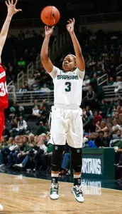 Junior Porsche Poole scored all of her game-high 12 points in the second half.