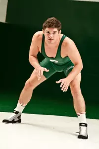 Ian Hinton won both of his matches Saturday at the Spartan Duals.