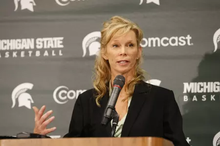 Head Coach Suzy Merchant and the Spartans hit the court for the first time on Nov. 3 with an exhibition contest against Lake Superior State.