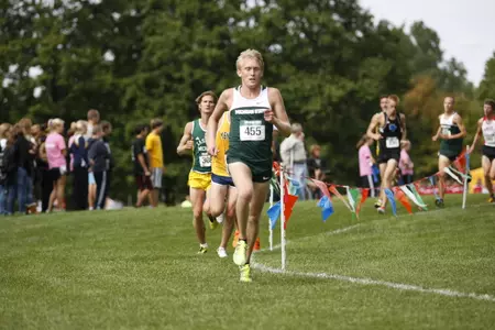 Junior Kevin Yarnell was the top male finisher this afternoon with a time of 24:45.3.