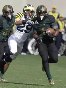 Edwin Baker has rushed 48 times for 314 yards (157.0 yards per game) and two TDs in two games against Michigan.