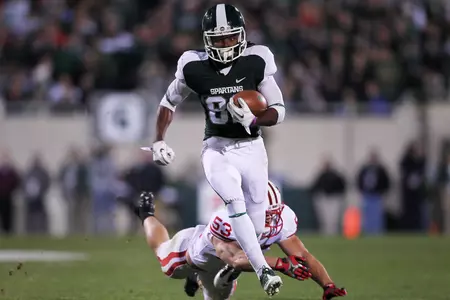 Keshawn Martin accounted for two touchdowns (one rushing and one receiving) in MSU's 37-31 victory over No. 4 Wisconsin.