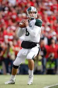 Kirk Cousins completed 11-of-27 passes for 86 yards and one interception against Nebraska.