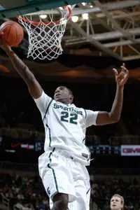 Branden Dawson tied for the MSU lead with 15 points in MSU's 85-58 exhibition win over Ferris State.