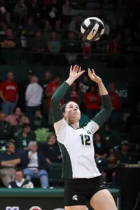 Sophomore Kristen Kelsay dished out a personal-best 44 assists for the Spartans against Wisconsin.