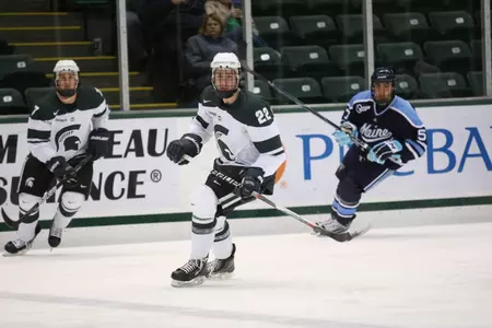 Lee Reimer accounted for three points, with two goals and an assist, in MSU's 3-2 overtime victory over Air Force in the IceBreaker Tournament.