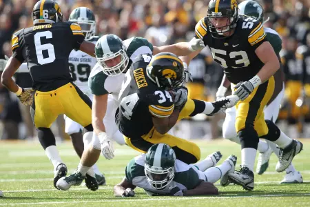 Max Bullough recorded 13 tackles in MSU's 37-21 victory at Iowa, including two for losses (11 yards).