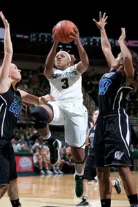 Senior Porsche Poole set career highs in points (24), assists (6) and steals (5) in MSU's 113-60 win over North Carolina A&T on Saturday.