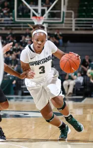 Senior Porsche Poole led MSU in scoring for the third time this season with 16 points.