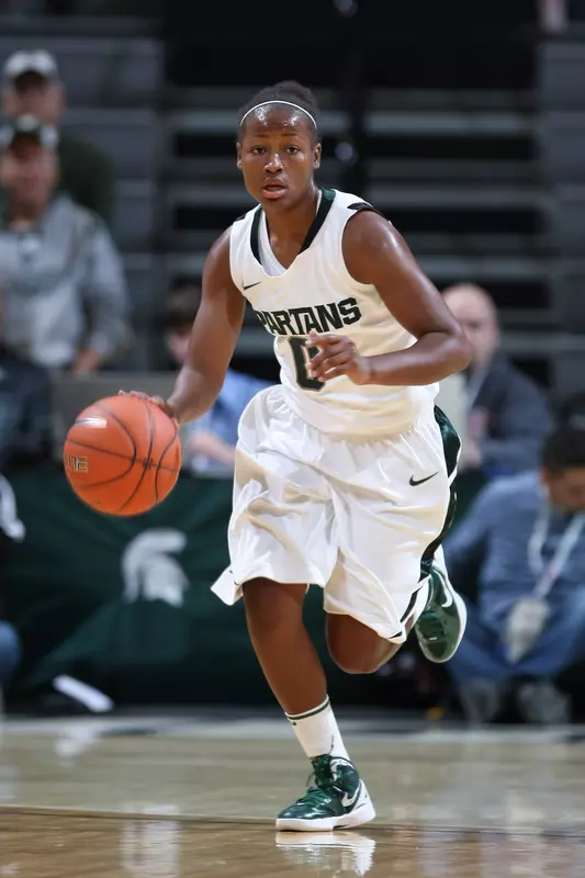 Freshman Kiana Johnson led the Spartans with 11 assists on Thursday night.