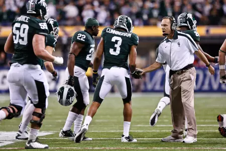 The Spartans have won at least 10 games in back-to-back seasons for the first time in program history.