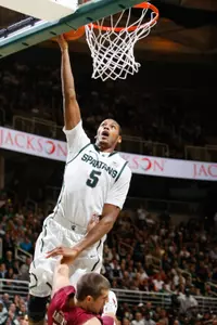 The Spartans host Nebraska Omaha on Sunday.
