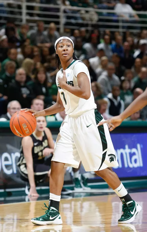 Junior Jasmine Thomas was clutch at the end of regulation, scoring the final five points for MSU forcing overtime.