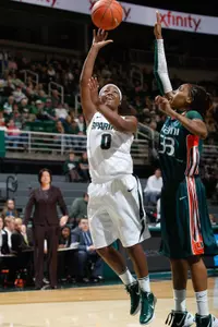 Freshman Kiana Johnson rejoined the starting lineup on Saturday, and produced 10 points, four assists and three steals.