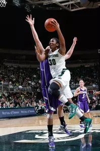 Lykendra Johnson led Michigan State with 19 points, and added eight rebounds and three steals.