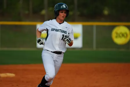 Senior Lindsey Hansen recorded her 27th career homer in game one against ASU.