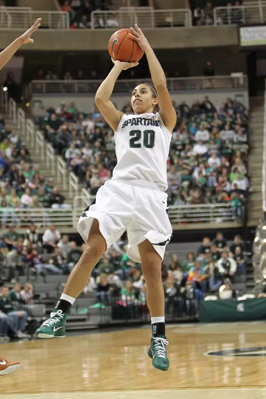 Brittney Thomas hit a career-high 22 points in Sunday's win over Purdue.