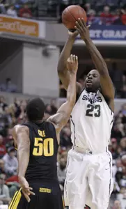 Draymond Green hit 21 points and had 14 rebounds in Thursday's win over the Hawkeyes.