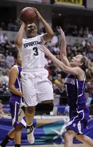 Junior Porsche Poole led MSU with 11 points, advancing them to the Big Ten Tournament semifinals for the second straight season.