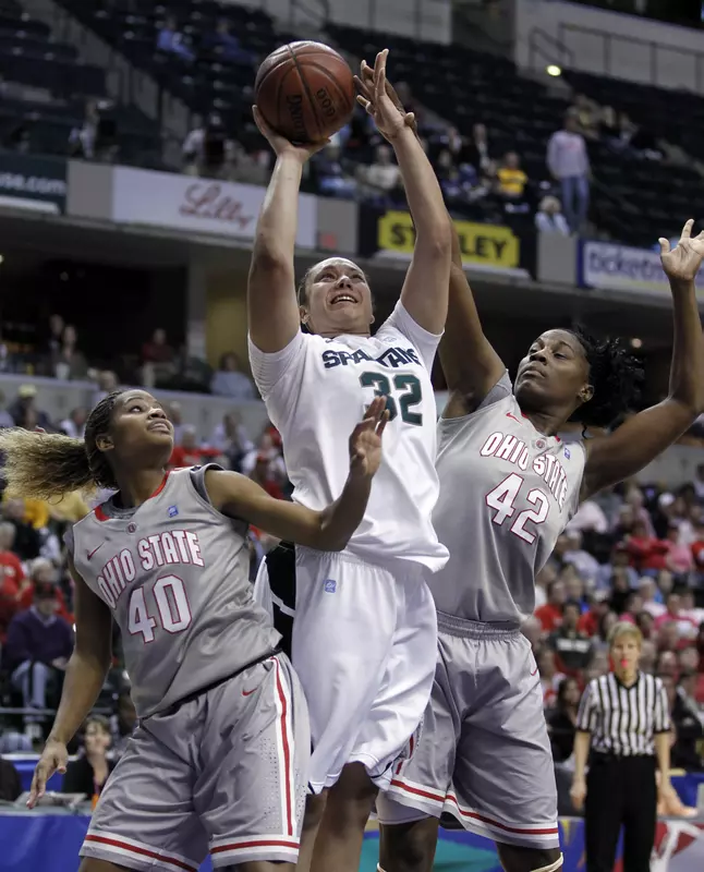 Senior Kalisha Keane led the Spartans with 17 points in the loss.