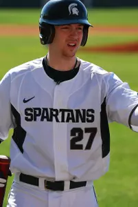 Jeff Holm collected three hits for the Spartans in the 4-1 loss to Boston College Sunday afternoon.