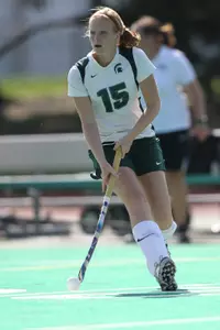 Elizabeth Helffrich scored her first career goal against Boston University this past season.