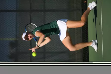 Freshman Olga Chernova won her first singles match of the season.