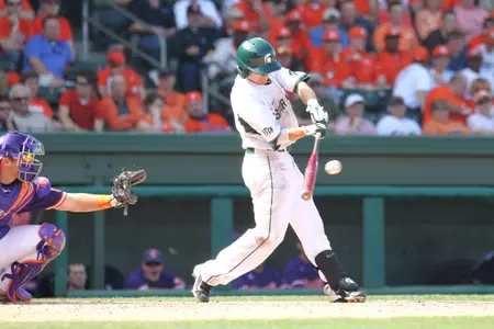 Jordan Keur went 2-for-4 with three RBIs in the win over Ohio State Friday night, including the game-winning homer in the top of the 10th.