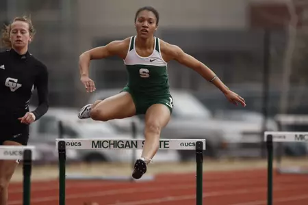 Freshman Jaelynn Pryor currently ranks 31st regionally in the 400m hurdles.