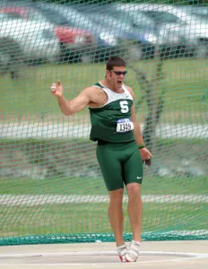 Anthony Agrusa placed second in the men's hammer throw at the Len Paddock Invite.