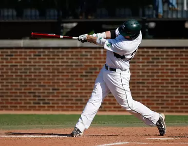 Jeff Holm went 3-for-4 with two homers and a career-high six RBIs in Friday's 11-4 win over Purdue.