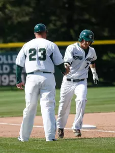 Torsten Boss hit a three-run homer for MSU in the first inning as the Spartans completed the three-game sweep over Purdue.