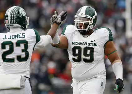 Jerel Worthy led the Spartan defensive linemen with 40 tackles in 2010, including a team-best four sacks (27 yards).