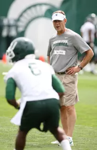 Mark Dantonio sent his team through its first preseason practice on Sunday, Aug. 7.