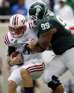 Jerel Worthy and the Spartans limited Florida Atlantic to just 48 total yards of offense on Saturday.