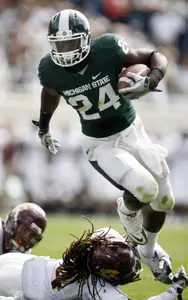 Le'Veon Bell shined in the first half running for 81 yards and three touchdowns.