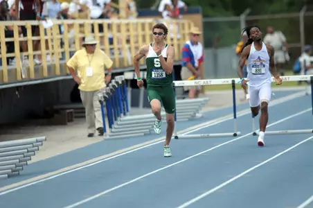 Redshirt Sophomore Keenan Michael won the 300-meter dash with a record time of 34.44