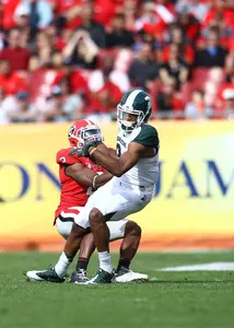 B.J. Cunningham closed out his career ranked among the Big Ten's all-time leaders in receptions (seventh with 218) and receiving yards (ninth with 3,086).