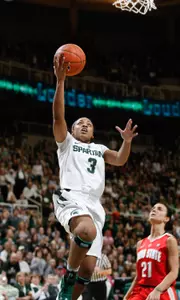 Senior Porsche Poole leads the Spartans with 10.9 points per game, and has increased her scoring average in each of her four seasons in green and white.