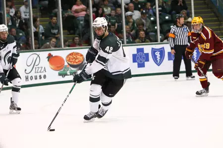Jake Chelios made a fantastic play with 1:10 remaining to set up the game-winner